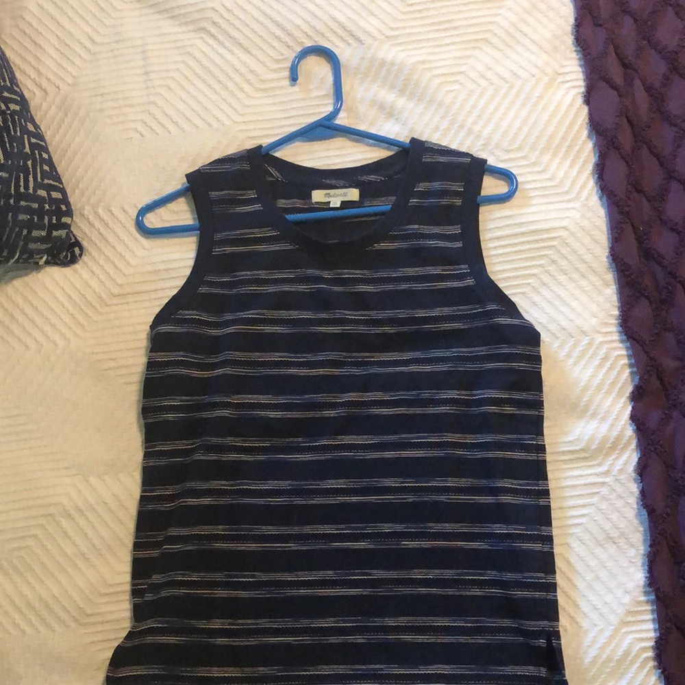 NWOT Madewell Striped Crew Neck Muscle Tank